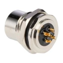 TE Connectivity Circular Connector 5 Contacts Rear Mount M12 Plug Female IP67 Nylon Housing T4131012051-000