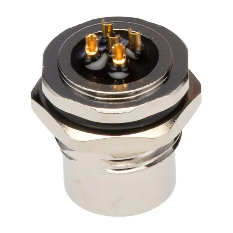 TE Connectivity Circular Connector 5 Contacts Rear Mount M12 Plug Female IP67 Nylon Housing T4131012051-000