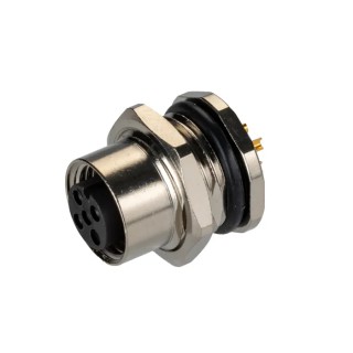 TE Connectivity Circular Connector, 4 Contacts, Rear Mount, M12 Size, Plug Female, IP67 Rated, 250V, 4A T4131012041-000