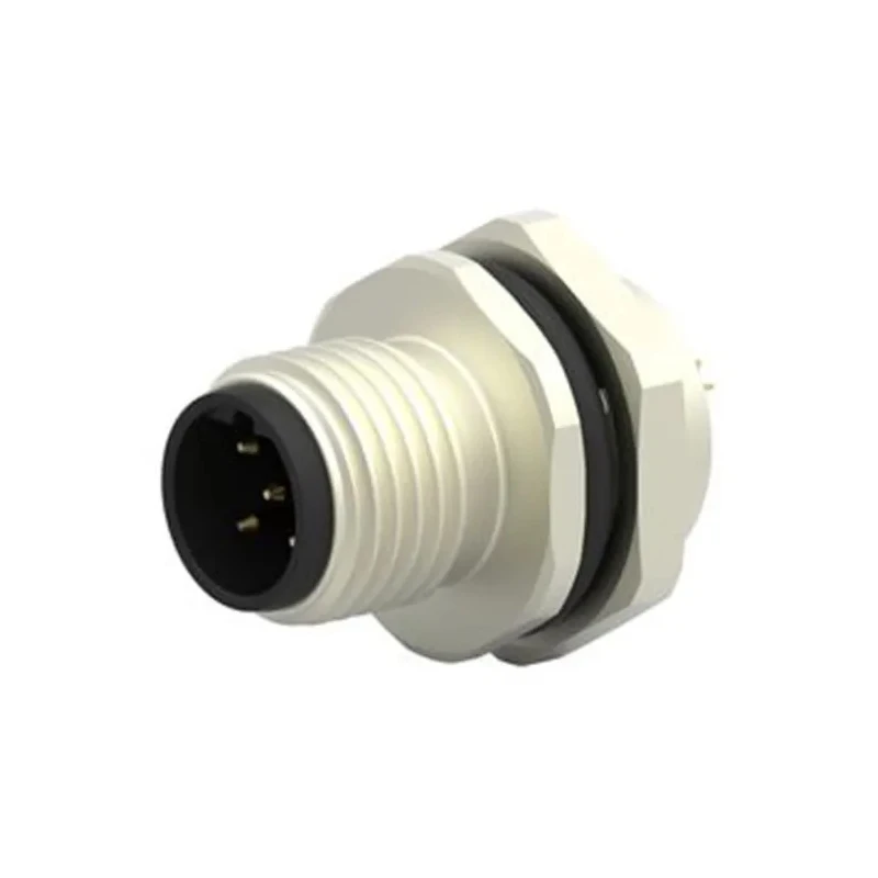 TE Connectivity Circular Connector 5 Contacts Front Mount M12 Plug Male IP67 60V 4A Nylon Housing T4132412051-000