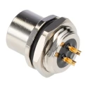 TE Connectivity Circular Connector 4 Contacts Front Mounted Socket Female M12 Connector Threaded Coding A T4133012041-000