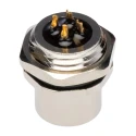 TE Connectivity Circular Connector 4 Contacts Front Mounted Socket Female M12 Connector Threaded Coding A T4133012041-000