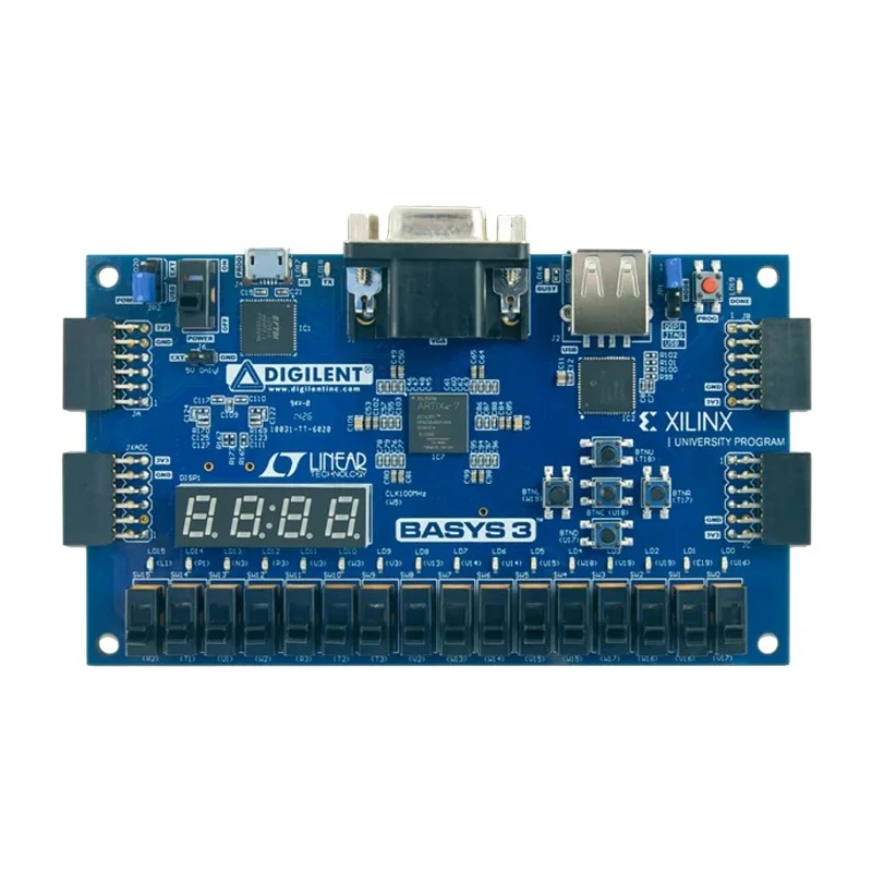 Digilent Basys Artix-7 FPGA Development Board with ADC1410 and DAC121S101 410-183