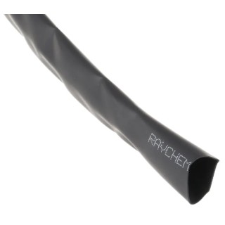 TE Connectivity Heat Shrink Tubing Black 12.7 mm Sleeve Diameter x 6m Length 2:1 Shrink Ratio Viton Cross RW-200-E-1/2-0
