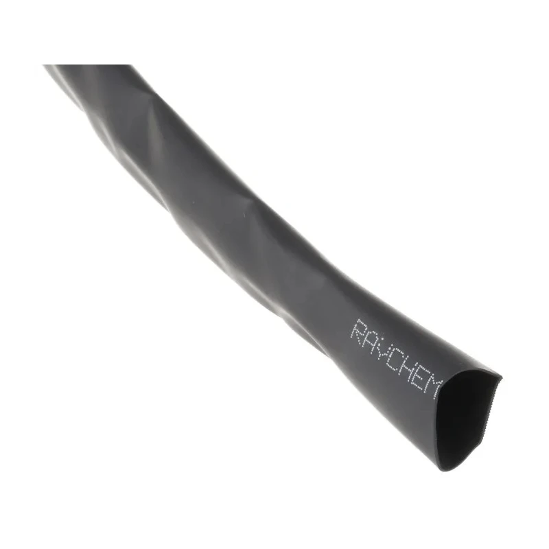 TE Connectivity Heat Shrink Tubing Black 12.7 mm Sleeve Diameter x 6m Length 2:1 Shrink Ratio Viton Cross RW-200-E-1/2-0