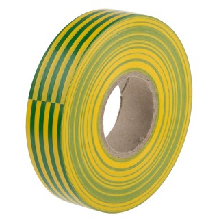 RS PRO Green, Yellow Polyvinyl Chloride Electrical Tape 19mm x 33m 134-7328