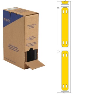 Brady Yellow Cable Labels, 10 mm Width, 60 mm Length, 250 Per Pack BM71H-1-7643-YL