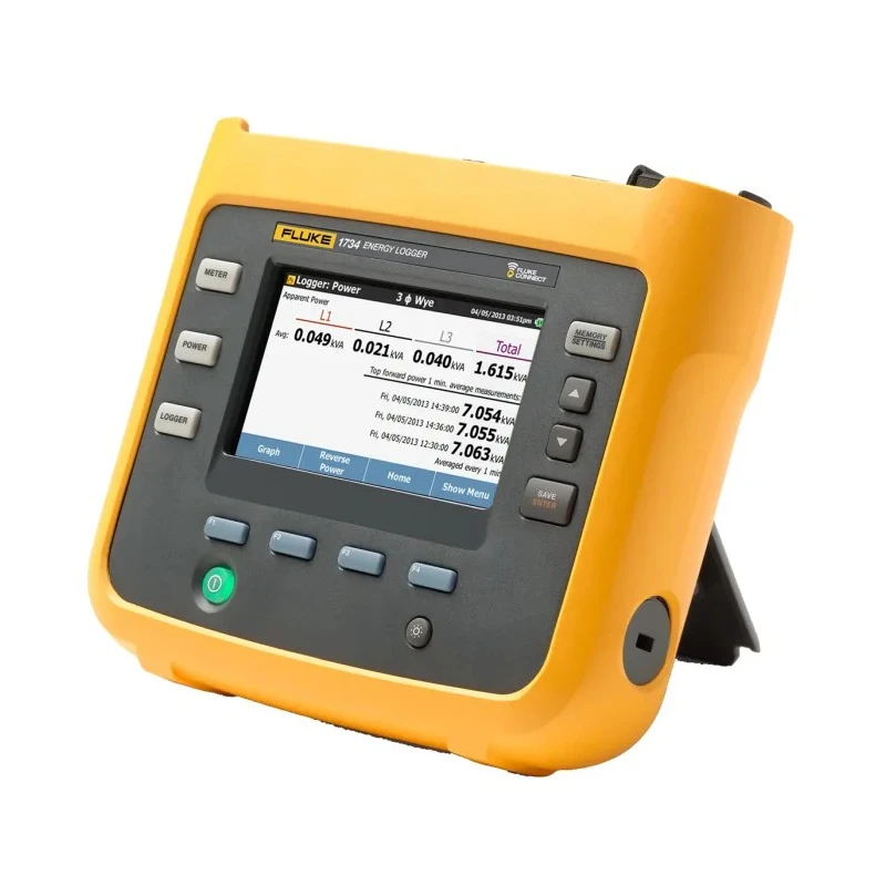 Fluke Three Phase Power Energy Monitor & Logger, ±(0.2%+0.01%) Accuracy, 100-500 V, USB Mini-Port, USB, WiFi FLUKE-1734/EUS
