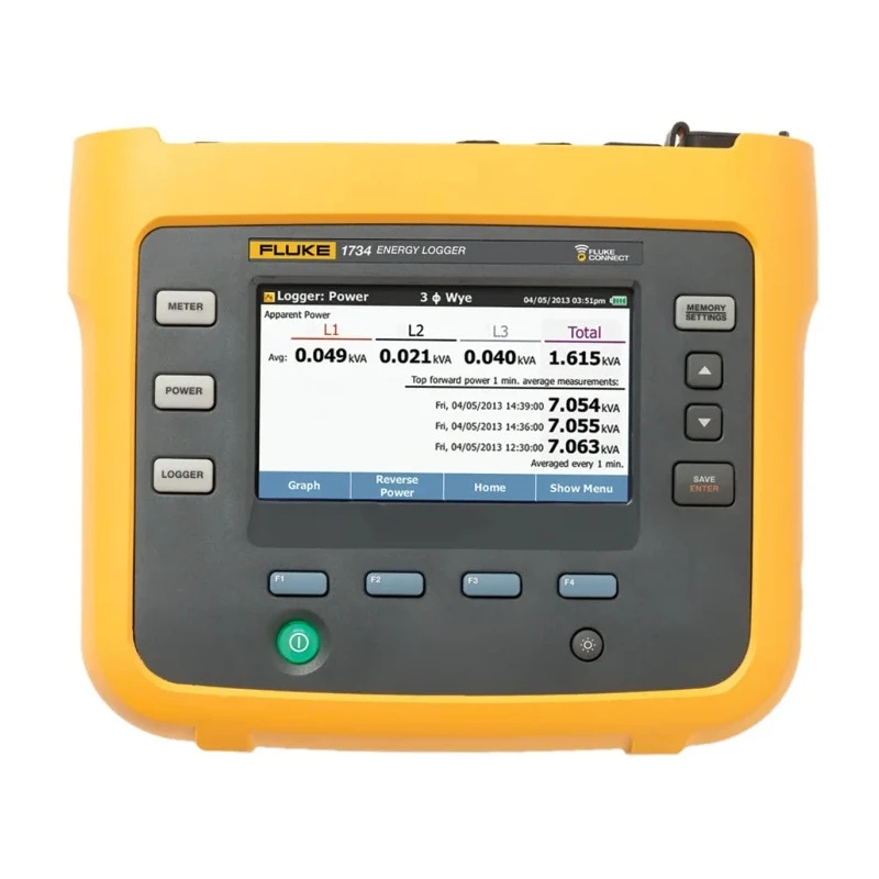 Fluke Three Phase Power Energy Monitor & Logger with USB, Mini-Port, Bluetooth, WiFi, 16-bit Resolution FLUKE-1734/INTL