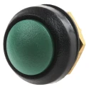 ITW Switches 48 Series Miniature Push Button Switch Panel Mount 14 mm Cutout Green SPST IP67 48-2-RB-N-GR-B