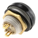 ITW Switches 48 Series Miniature Push Button Switch Panel Mount 14 mm Cutout Green SPST IP67 48-2-RB-N-GR-B