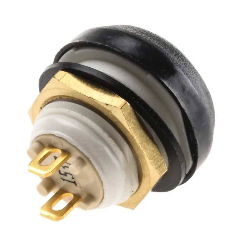 ITW Switches 48 Series Miniature Push Button Switch Panel Mount 14 mm Cutout Green SPST IP67 48-2-RB-N-GR-B
