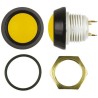 ITW Switches 48 Series Miniature Push Button Switch, Latching, Panel Mount, 13.6 mm Cutout, SPST, Clear LED 48-2-RB-N-YL-B