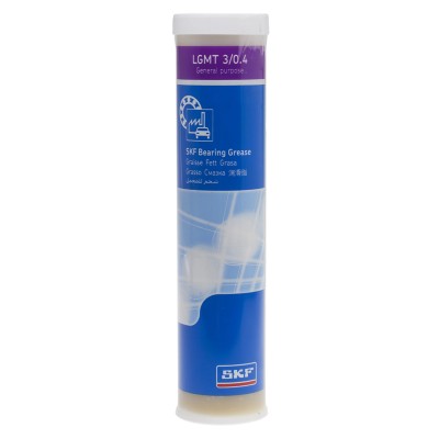 SKF Mineral Oil Grease Cartridge 420 ml, Yellow, Lithium Thickener, NGLI Grade 3, Viscosity 130 mm²/s LGMT 3/0.4