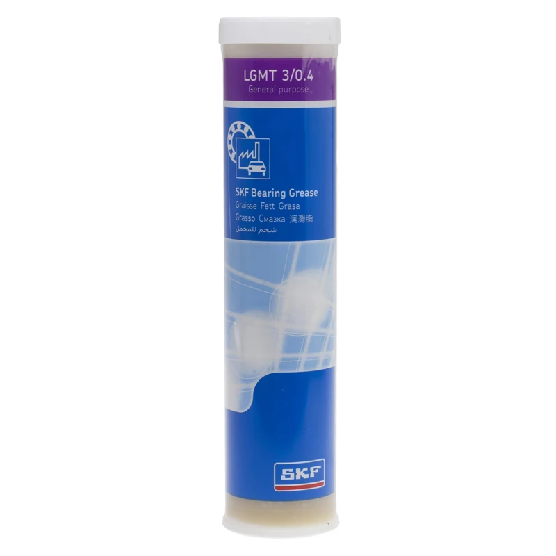 SKF Mineral Oil Grease Cartridge 420 ml, Yellow, Lithium Thickener, NGLI Grade 3, Viscosity 130 mm²/s LGMT 3/0.4
