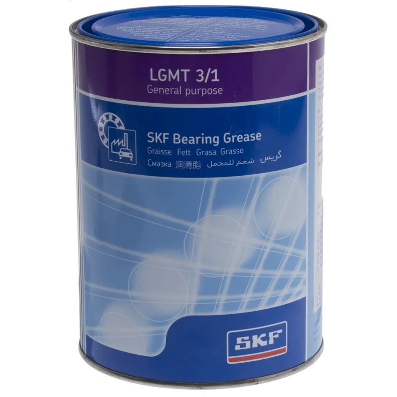 SKF Mineral Oil Grease 1 kg Paste Lithium Thickener, NGLI Grade 3, Yellow Colour LGMT 3/1