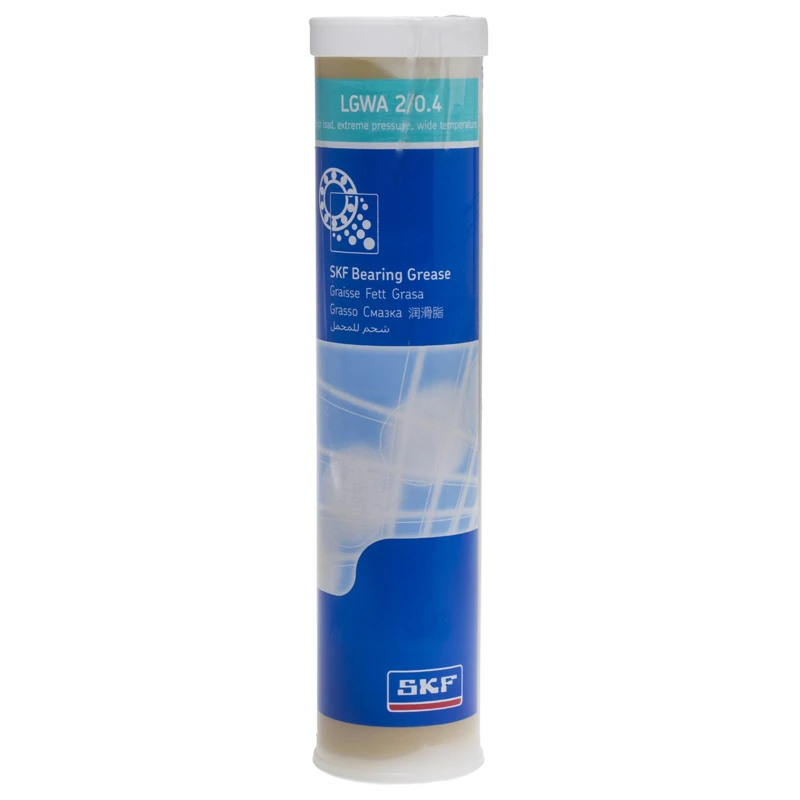 SKF Mineral Oil Grease 420 ml Cartridge, Lithium Complex Thickener, NLGI Grade 2, Yellow-Brown LGWA 2/0.4