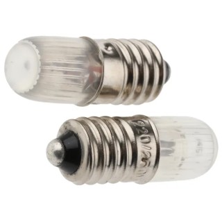 RS PRO Orange Indicator Lamp with E10 Base, 30mm Length, Neon Lamp, Model 655-9435