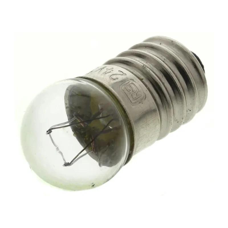 RS PRO E10 Indicator Light Clear 24V 116mA 3000h Lifespan 11.5mm Diameter 25mm Length 655-9508