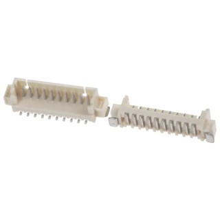 Molex PCB Header 10 Contact(s) 1.25 mm Pitch 1 Row Shrouded Surface Mount 53398-1071