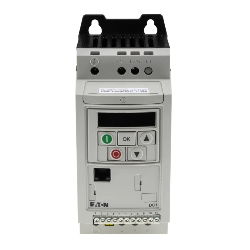 Eaton Inverter Drive, 370 W, 1 Phase, DC1 Series, 230V ac, 2.3 A 185803 DC1-122D3FN-A20CE1
