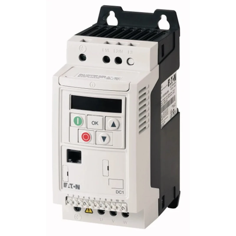 Eaton Inverter Drive, 750 W, 1 Phase, DC1 Series Flange Mount, 230 V AC, 7 A, Vector Control 186091 DC1-S27D0FN-A20CE1