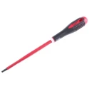 Bahco Standard Screwdriver, 4 mm Tip, 150 mm Alloy Steel Blade, Bi-Material Ergonomic Handle, VDE 1000V Insulated BE-8704S