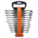 Bahco 12-Piece Ring Spanner Set 8 To 19 mm Vanadium Extra Steel Nickel Chrome Plated 111M/SH12