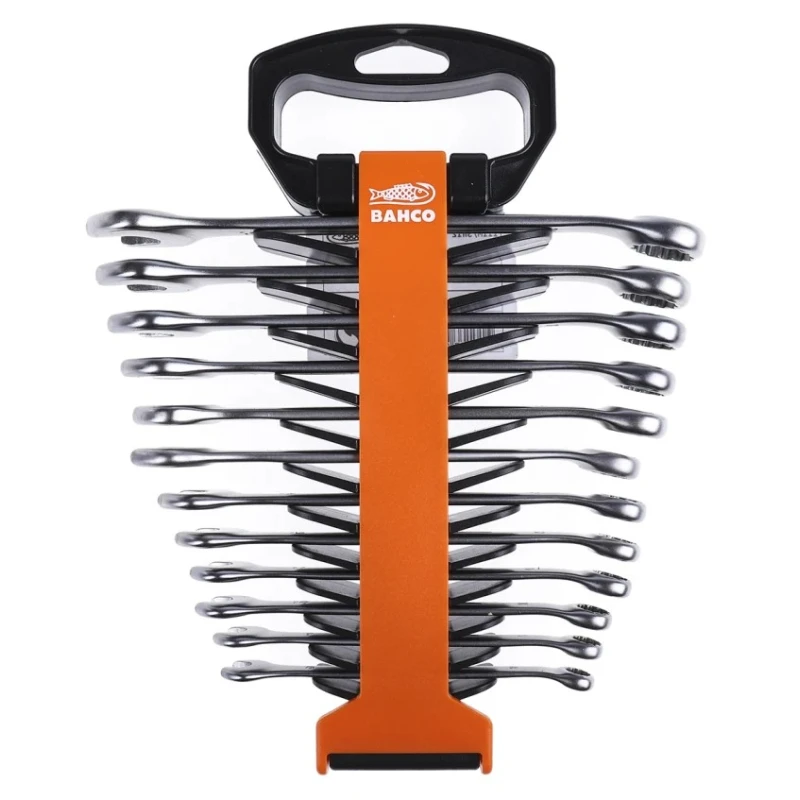 Bahco 12-Piece Ring Spanner Set 8 To 19 mm Vanadium Extra Steel Nickel Chrome Plated 111M/SH12