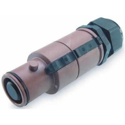 ITT Cannon Veam Snaplock IP65 Brown Cable Mount 1P Straight Industrial Power Connector 250A 1kV SNLM-P-C25-25S-BN