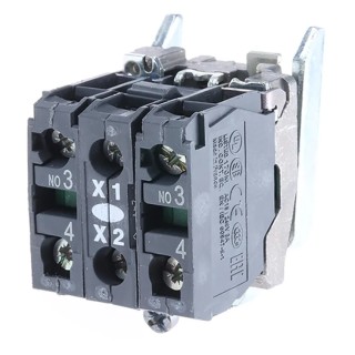 Schneider Electric Harmony Series Contact & Light Block, 24V ac/dc, White LED Light, 2 NO ZB4BW0B13