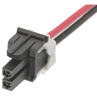 Molex Wire to Board Cable 2 Way Female Mini-Fit TPA2 Connector Red Black PVC Nylon Jacket 1 m 600V  TPA2