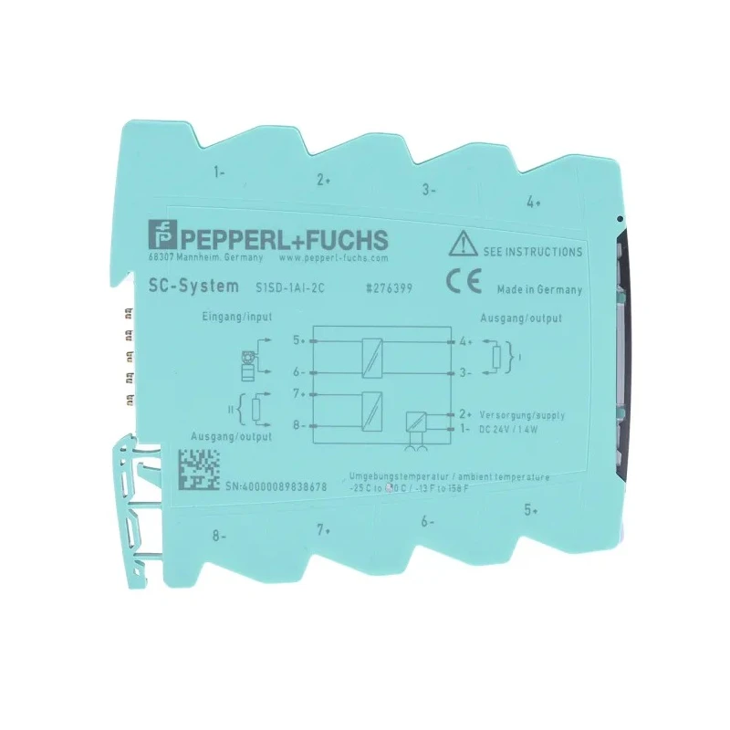 Pepperl + Fuchs Signal Conditioner Current Input Current Output 16.8V dc 31.2V dc Supply DEMKO 16 ATEX S1SD-1Ai-2C