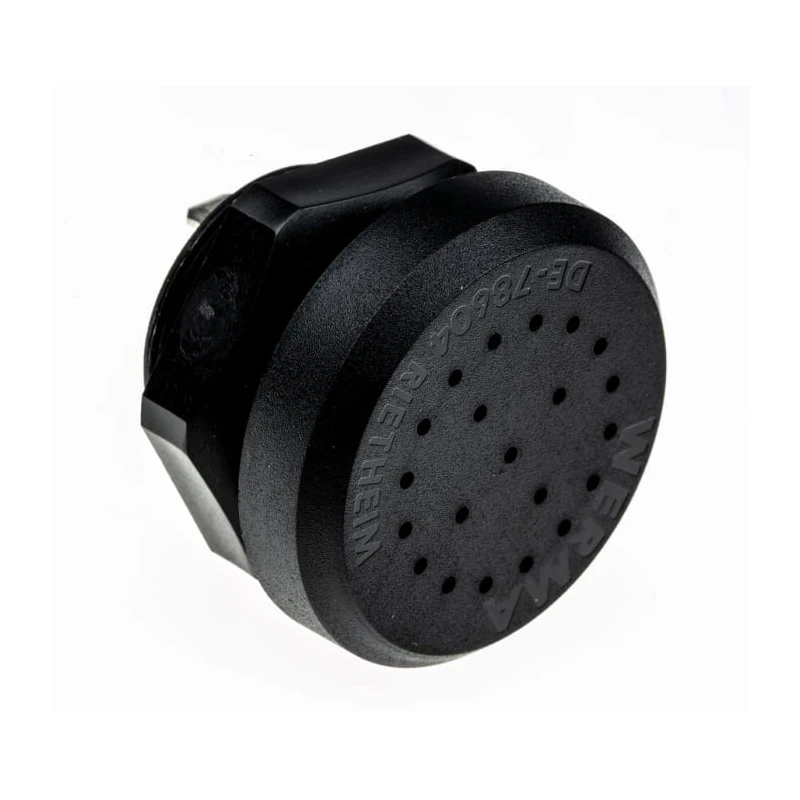 Werma Panel Mount Continuous Piezo Buzzer Component 24V DC, 85dB Sound Level, 60°C Max Temperature 114.068.15