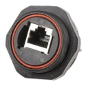 Bulgin Buccaneer Series Shielded Right Angle RJ45 Ethernet Connector Female, Through Hole, Cat5e, 1 Port 8 Way PX0839/90