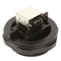 Bulgin Buccaneer Series Shielded Right Angle RJ45 Ethernet Connector Female, Through Hole, Cat5e, 1 Port 8 Way PX0839/90