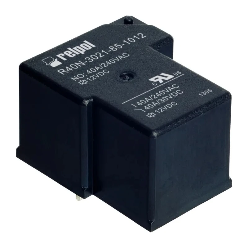Relpol PCB Power Relay 12V dc Coil 40A Switching Current 1 CO R40N-3011-85-1012