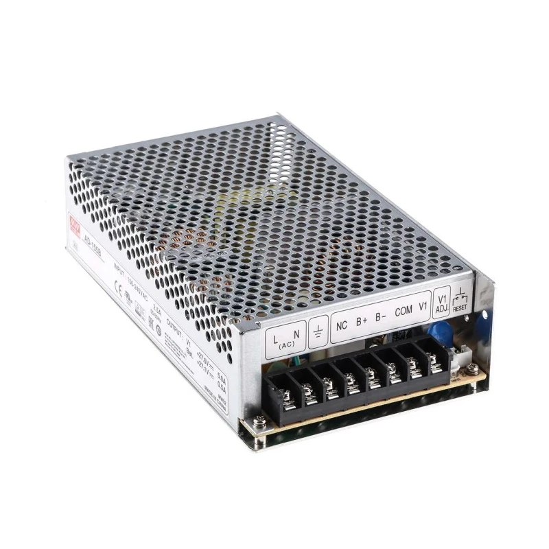 MEAN WELL Dual Output Battery Backed Switching Power Supply 151.55W 88V AC to 264V AC, 124V DC to 370V DC AD-155B