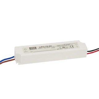 MEAN WELL IP67 1 Output LED Driver, 12V, 18 W, 1.5A Constant Voltage Enclosed AC-DC Panel Mount