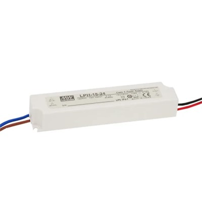 MEAN WELL IP67 1 Output LED Driver, 12V, 18 W, 1.5A Constant Voltage Enclosed AC-DC Panel Mount 