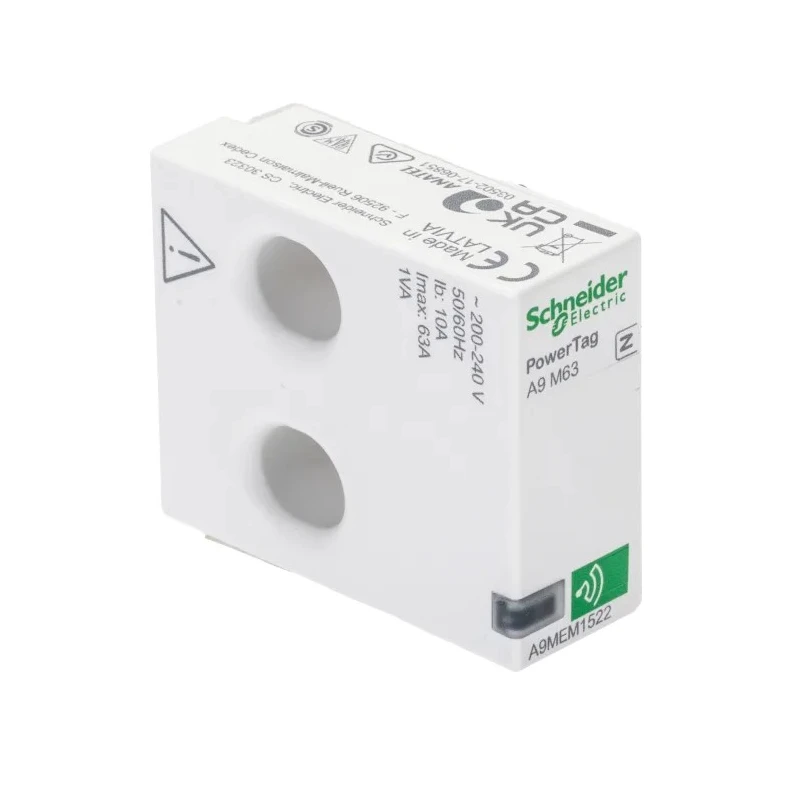Schneider Electric Energy Sensor, PowerTag A9 Series, 63A Current Rating, 1 VA Power Consumption, Wireless, 230V AC Acti9