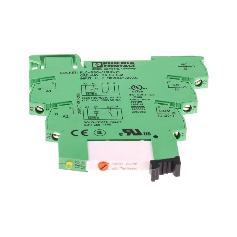 Phoenix Contact MS Series Interface Relay, DIN Rail Mount, 110V ac/dc Coil, SPDT Contact, 15.3mA Coil Current 2909651
