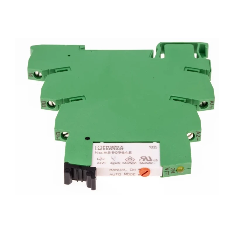 Phoenix Contact PLC-RSC- 24DC/ 1/MS/ACT Series Electromechanical Interface Relay DIN Rail Mount 24V DC Coil SPST 6A 2909661