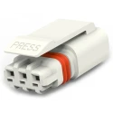 TE Connectivity SlimSeal Connector Miniature Series Cable Miniature Male Crimp, 3-Pole, 5A, 3-Way, IP67 1-2834074-3