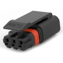 TE Connectivity SlimSeal Connector Miniature Series Cable Miniature Male Crimp, 3-Pole, 5A, 3-Way, 400V AC, IP67 2-2834074-3