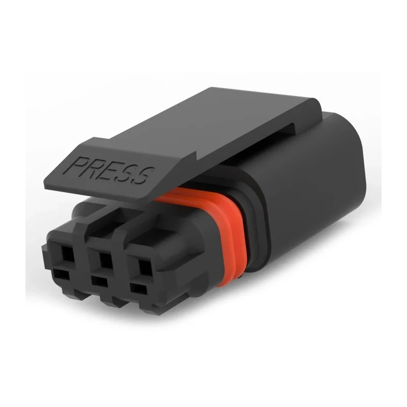 TE Connectivity SlimSeal Connector Miniature Series Cable Miniature Male Crimp, 3-Pole, 5A, 3-Way, 400V AC, IP67 2-2834074-3