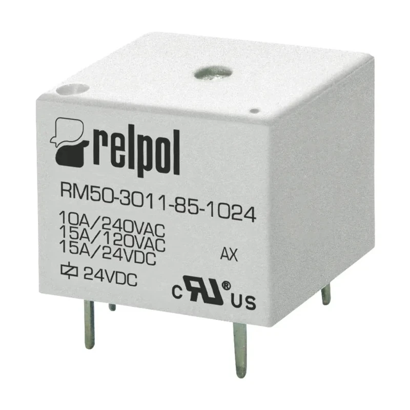 Relpol PCB Power Relay 12V DC Coil 15A Switching Current SPDT RM50-3011-85-1012