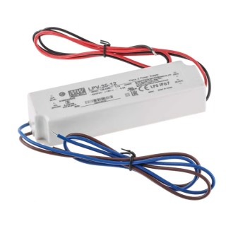 MEAN WELL IP67 1 Output LED Driver 12V 36W 3A Constant Voltage 