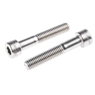 RS PRO Plain Stainless Steel Hex Socket Cap Screw M8 x 45 mm Hex Drive DIN 912 Grade A 660-4649