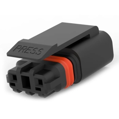 TE Connectivity SlimSeal Connector Miniature Series Cable Miniature Male Crimp 2-Pole 5A IP67 400V AC 2-2834074-2
